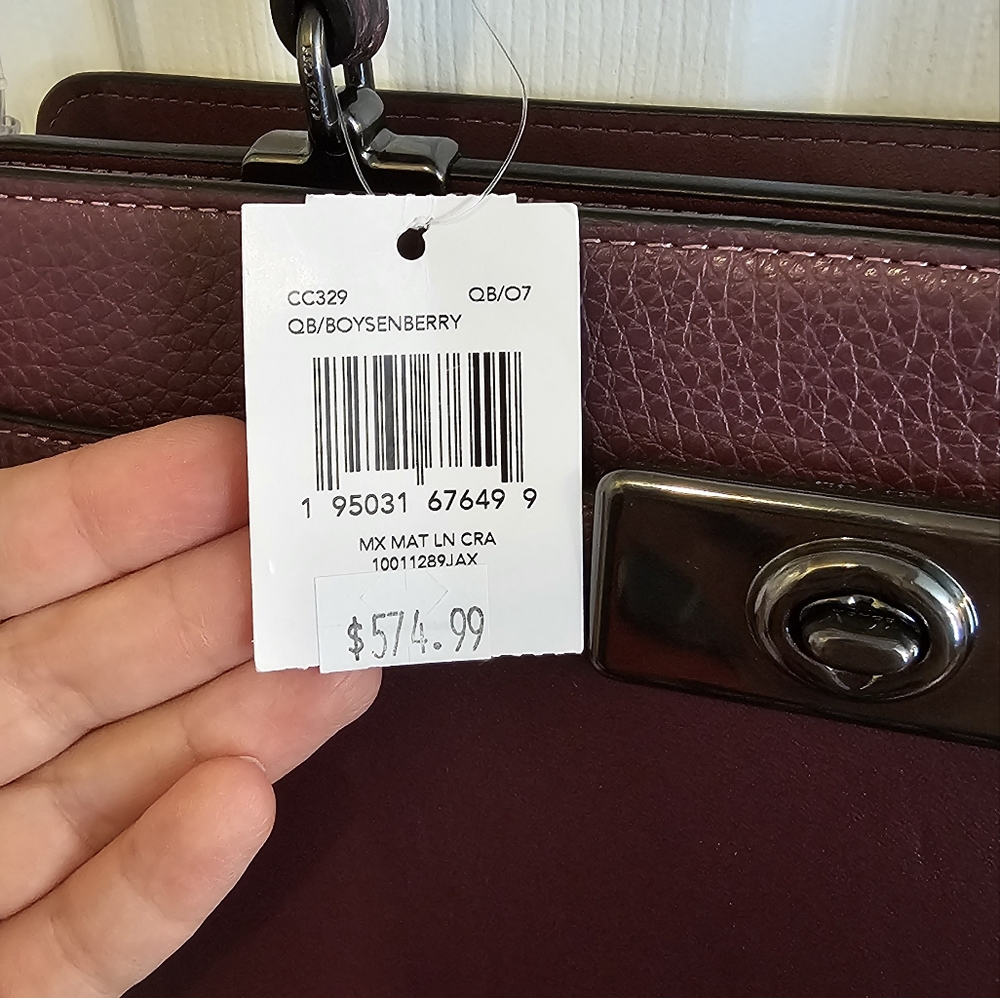 Coach NWT Boysenberry Lane Carryall Satchel - Picture 3 of 16